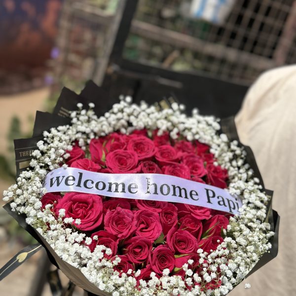 40 stems + customized ribbon