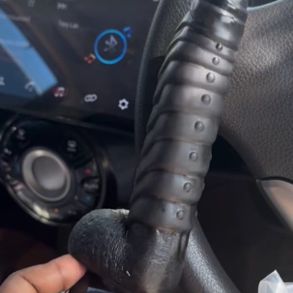 Rough silicone dildo