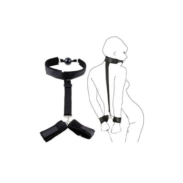 BDSM choker and cuffs